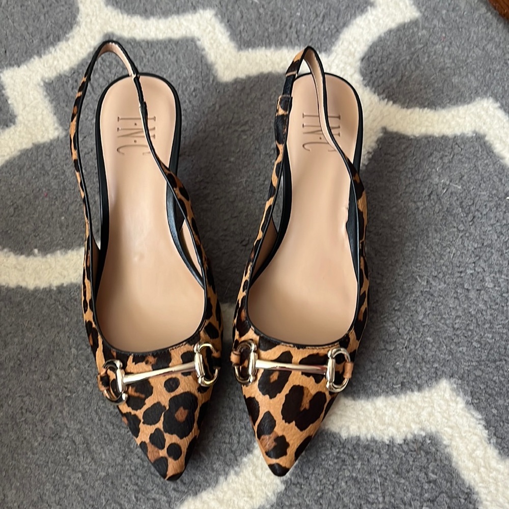 INC Dark Leopard Heels Size 6 New